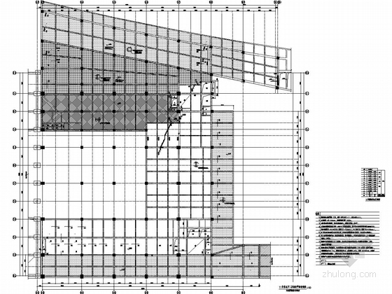 [贵州]74层型钢框架-矩形核心筒结构超B级超高层综合楼结构施工图（含6层地下室）-宴会厅二层结构平面布置图