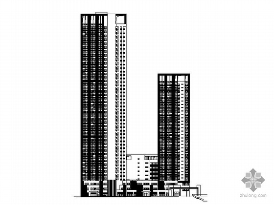 十七层公寓建筑资料下载-[重庆]某四十六层酒店式公寓建筑施工图（161米）