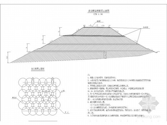 深挖高填路堤施工资料下载-[四川]高填深挖路基普夯处治高填路堤一般设计图