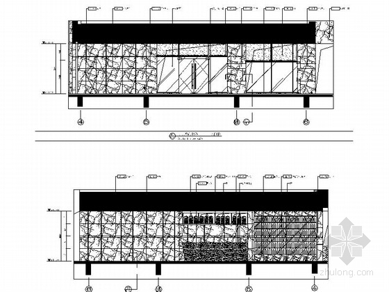 [厦门]白鹭洲风景区中外合资五星级豪华酒店设计装修施工图（含方案）大堂吧立面图 