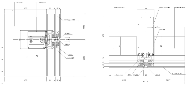 CAD地弹簧门资料下载-教学楼幕墙工程施工组织设计