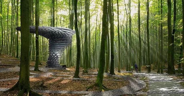 公园景观|DROR事务所设计-充满未来感的森林公园（资料在文末）_13