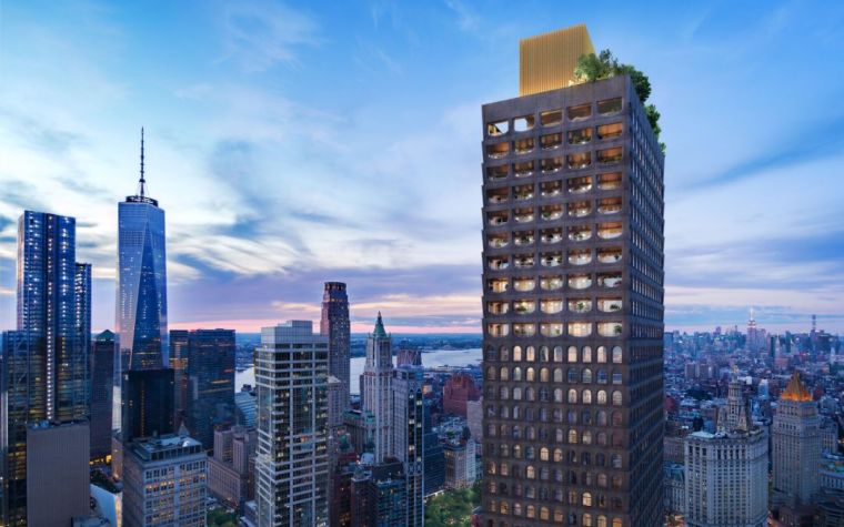 美国曼哈顿泪珠公园资料下载-DavidAdjaye的第一座高层摩天大楼住宅建筑重新定义曼哈顿城的天