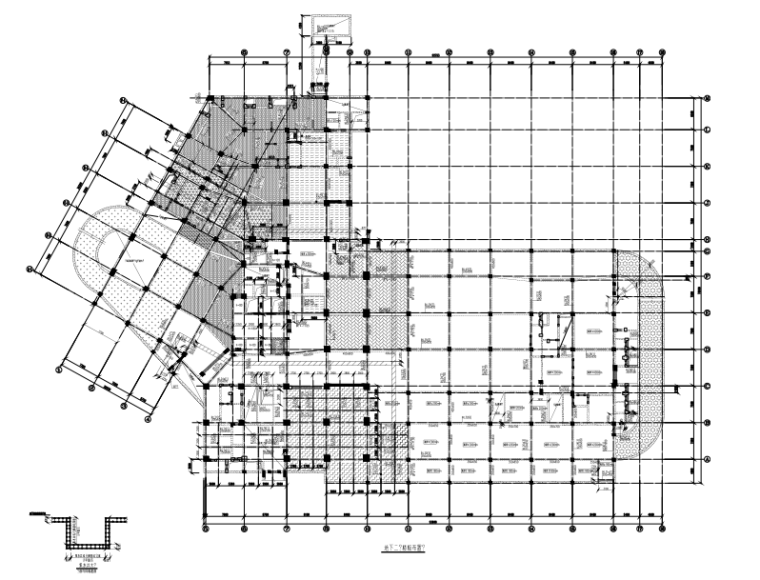 医院框剪结构人防地下室建筑结构施工图2016-地下二层楼板配筋图