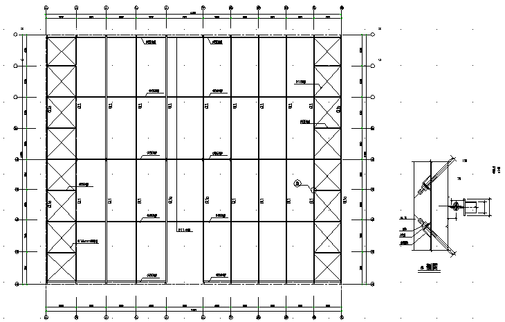 cad阶梯教室钢结构资料下载-汽车店的轻型钢屋架钢结构设计（CAD，16张）