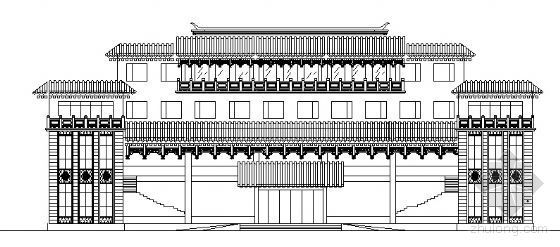 仿古建筑方案效果图资料下载-某仿古建筑工厂办公楼和厂房建筑方案图