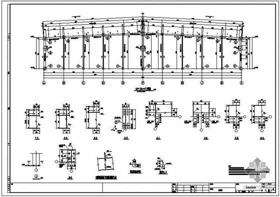 30米跨桁架厂房图纸下载资料下载-重庆某2×30米跨钢结构厂房图纸