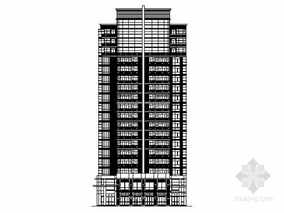 一层现代小建筑资料下载-[上海]某花园小区十六层带观景阳台住宅建筑方案图（1、3号楼）