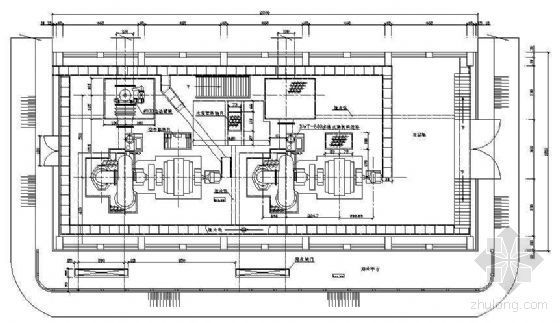 别墅建筑初步设计图资料下载-某卧式机组厂房初步设计图