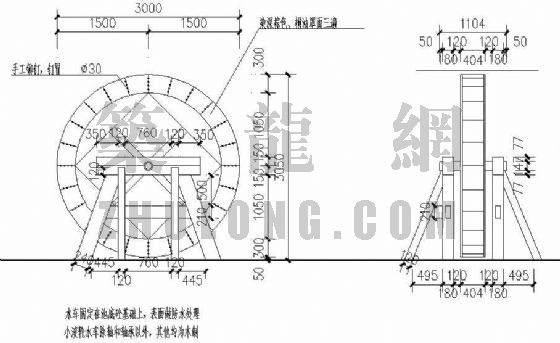 水车立面详图