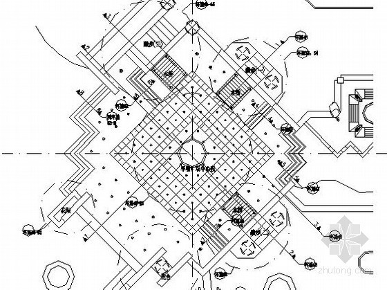 公园广场景观设计施工图资料下载-某喷泉广场景观设计施工图