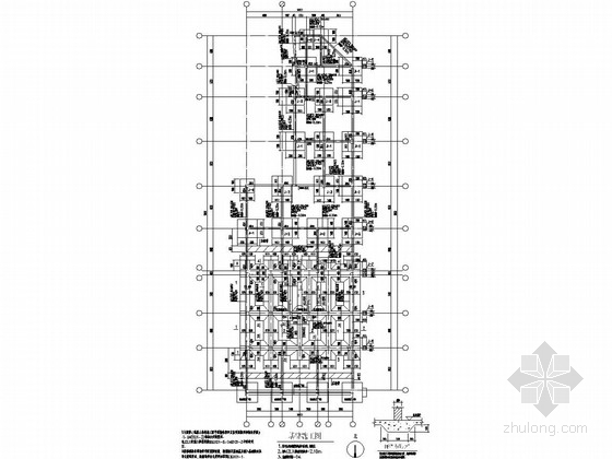 砖混结构住宅楼施工网络图资料下载-底部两层商业框架上部四层砖混住宅楼结构施工图