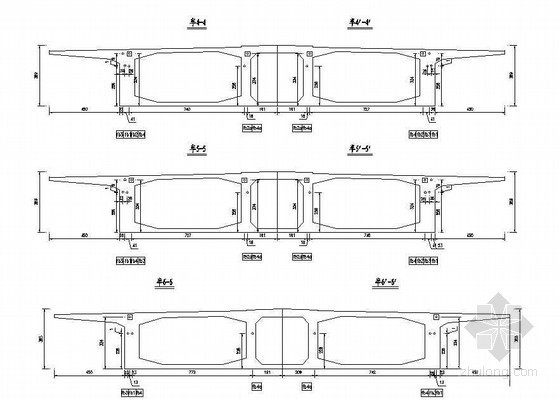 预应力矮塔斜拉桥资料下载-384m三塔矮塔斜拉桥主梁腹板预应力钢束布置节点详图设计
