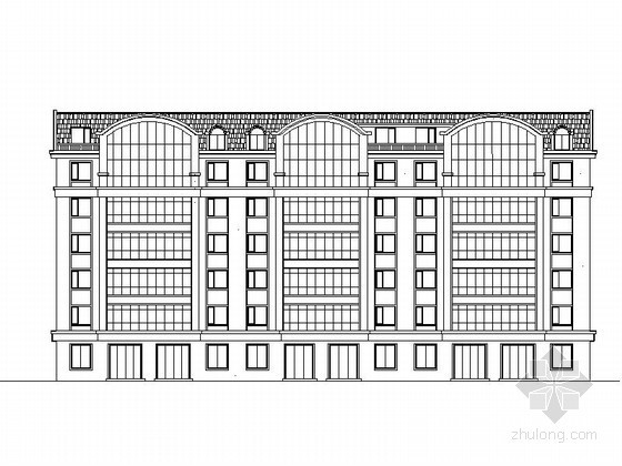 7层商住楼建筑方案资料下载-[黑龙江]某七层商住楼建筑方案图（8号）