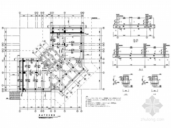 建筑施工图设计密资料下载-18层框剪结构大厦结构施工图（挤密桩）