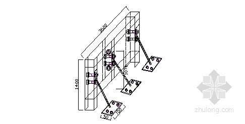 基坑临边围护工具式挡板施工工法-工具式挡板与挡板套槽钢连接示意图 