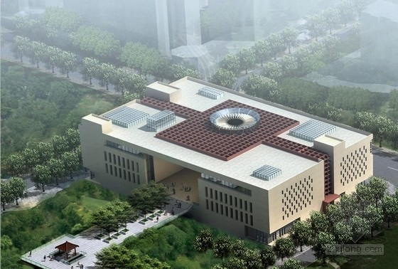 羌族民俗博物馆设计方案资料下载- [广东]多功能现代化花园式综合文化中心建筑设计方案文本（含CAD）