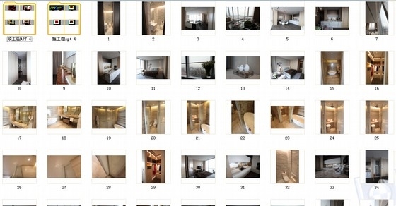 [上海]环球金融中心酒店式公寓装修施工图（含实景）资料图纸总缩略图 