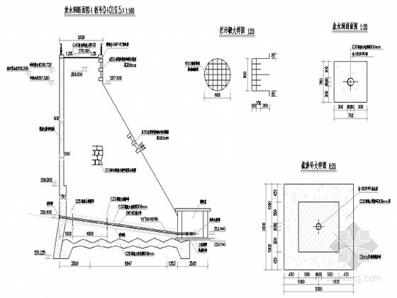 塘坝堤坝施工图资料下载-塘坝设计节点详图