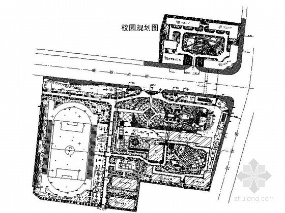 大学校园规划方案设计文本资料下载-[湖北]某经济管理大学校园规划方案图