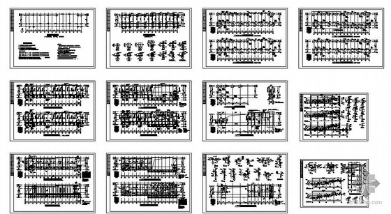 阶梯教室立面教室资料下载-某有阶梯教室教学楼结构图