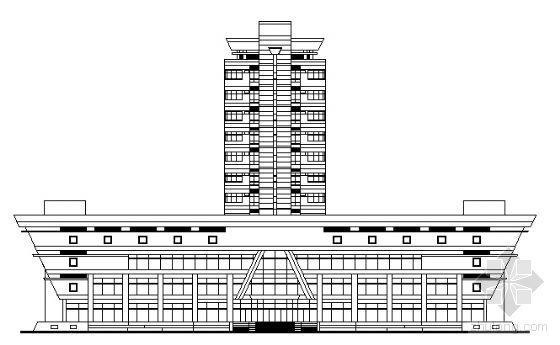 人民法院建筑方案文本资料下载-某十二层法院办公楼建筑方案图