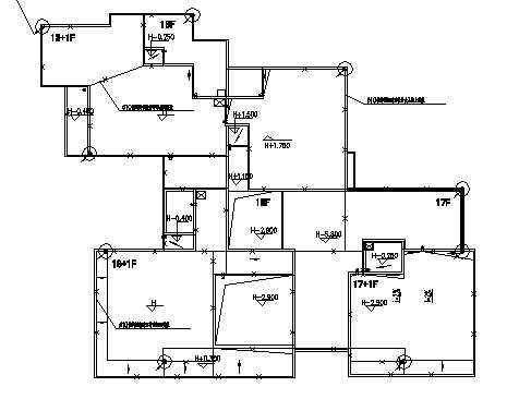 高层住宅平面图CAD图纸资料下载-某高层住宅防雷接地平面图