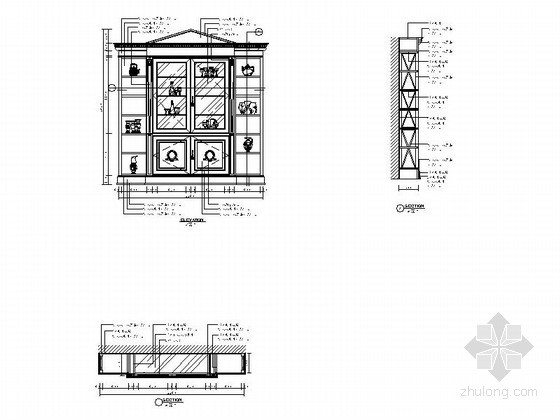 建筑立面简欧住宅资料下载-现代简欧橱柜立面详图