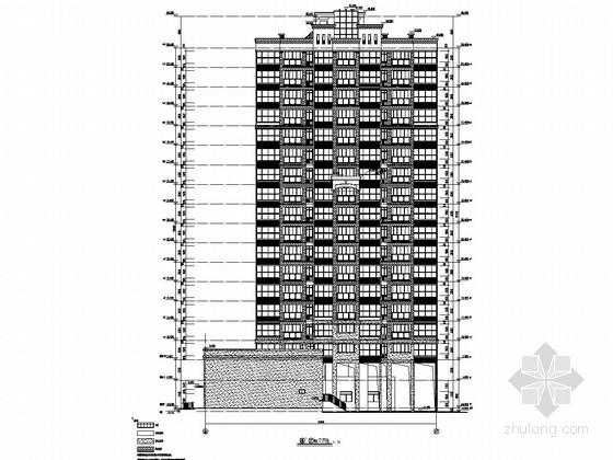 商住楼总平资料下载-6800平18层框架剪力墙结构商住楼建筑结构全套施工图
