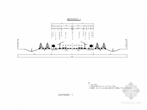 双向八车道市政道路工程路基路面施工图-路基标准横断面图 