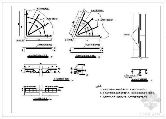 角隅边缘补强钢筋构造图资料下载-混凝土路面角隅及边缘钢筋补强节点构造详图