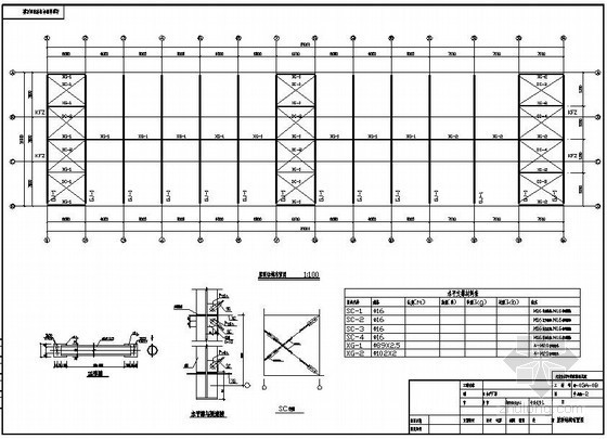 钢结构厂房设计方案资料下载-某21mX81m跨钢结构厂房建筑结构方案图