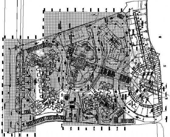 中轴住宅小区总平面图资料下载-某住宅小区环境工程全图