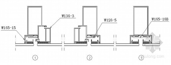半隐框幕墙节点详图资料下载-W126、W136隐框幕墙节点详图
