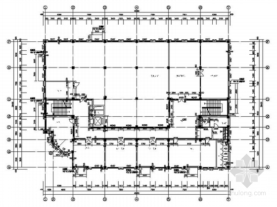 [大连]五层框架结构特殊学校综合楼建筑施工图-五层框架结构特殊学校综合楼建筑平面图