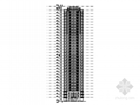 [成都]三环中心地块现代风格高层住宅区规划设计方案文本（知名建筑设计院）-三环中心地块现代风格高层住宅区立面图