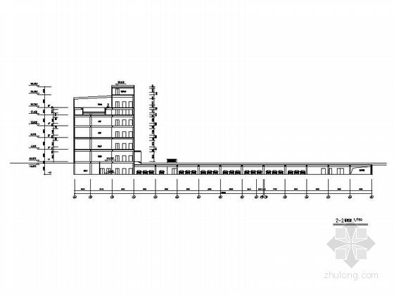 [宁波]五星级高层框架筒体式酒店建筑施工图-五星级高层框架筒体式酒店建筑剖面图