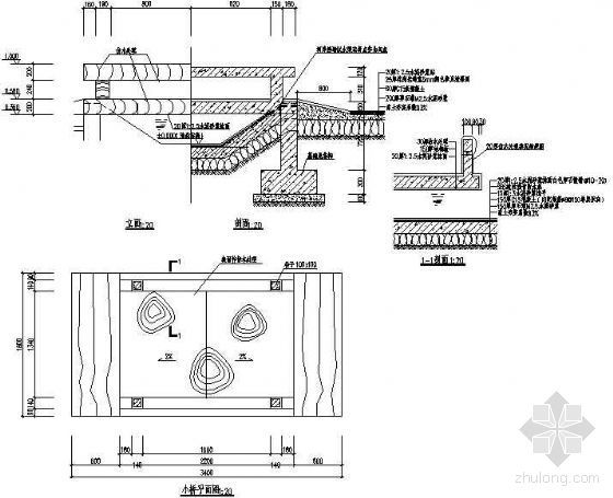 钢桁架景观桥施工资料下载-仿木景观桥详图