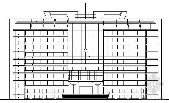 某六层研发大楼建筑施工资料下载-某六层机关大楼建筑方案图