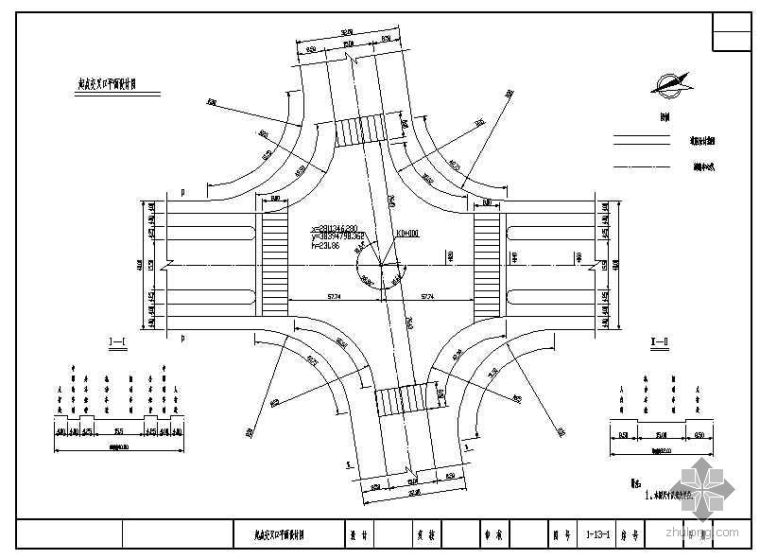 交叉口的计算行车速度资料下载-交叉口设计详图