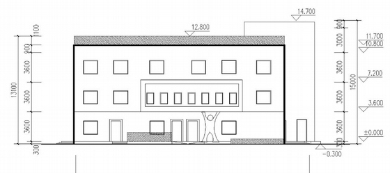 [上海]3层现代风格幼儿园建筑设计方案文本（含CAD图纸 知名建筑设计院）-3层现代风格幼儿园建筑设计立面图