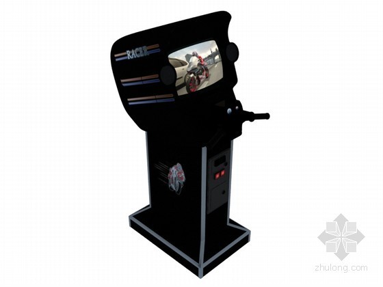 赛车座椅3d模型资料下载-赛车游戏机3D模型下载