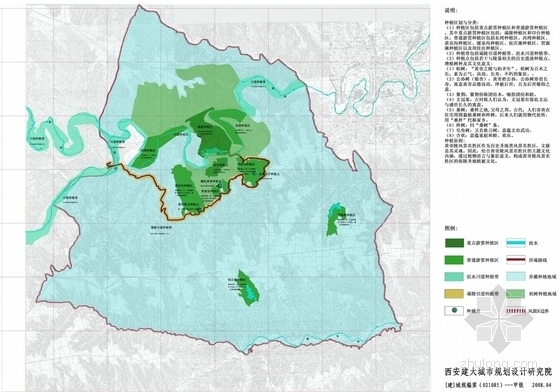 [陕西]陵园风景名胜区总体规划方案（控规）-陵园风景名胜区种植文化培育规划图