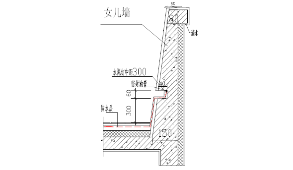 防渗漏工程作业指南试行版（44页，节点详图丰富）-女儿墙防水节点