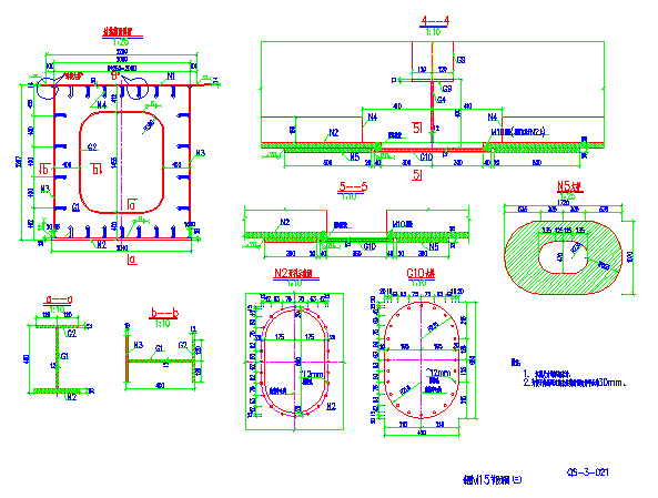 桥梁钢结构安装施工组织设计（共34页，含CAD施工图纸）-开孔示意图
