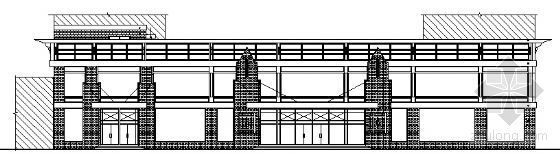 小型商业建筑方案资料下载-某二层小型超市建筑方案图