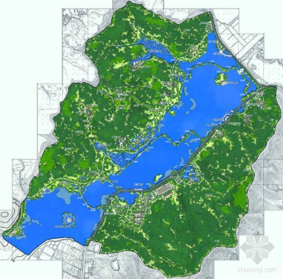 国外湖泊景区景观规划资料下载-某风景区景观规划方案