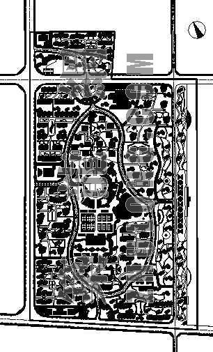小区规划景观总平面cad资料下载-某小区规划总平面图