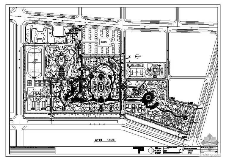 小区总平面规划景观图资料下载-某小区景观规划总平面图