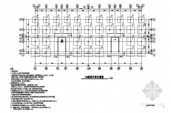 6层住宅设计说明资料下载-双流县某6层底框住宅结构设计图（5号楼）